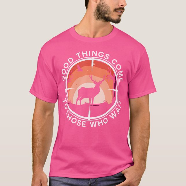 Large Buck Funny Deer Hunting T-Shirt (Front)