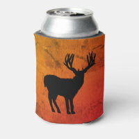 Buffalo Plaid Can Cooler, Deer Camp Beer Can Coozie