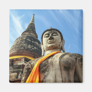 Large Buddha in Ayutthaya, Thailand Magnet
