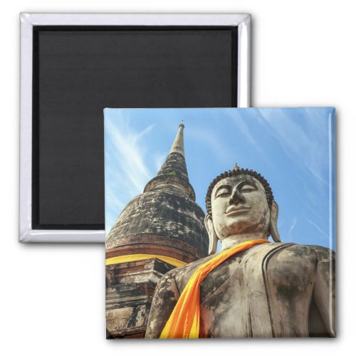 Large Buddha in Ayutthaya Thailand Magnet