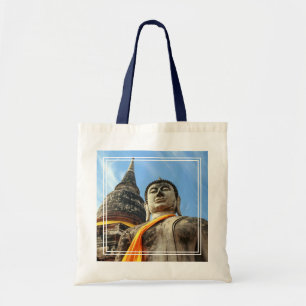 Large Buddha in Ayutthaya, Thailand Tote Bag