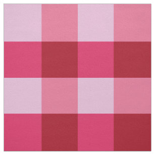 Gingham Buffalo Check - Fabric by the yard - Pink - Prestige Linens