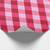 Large Buffalo Check, strawberry pink and red Wrapping Paper (Corner)