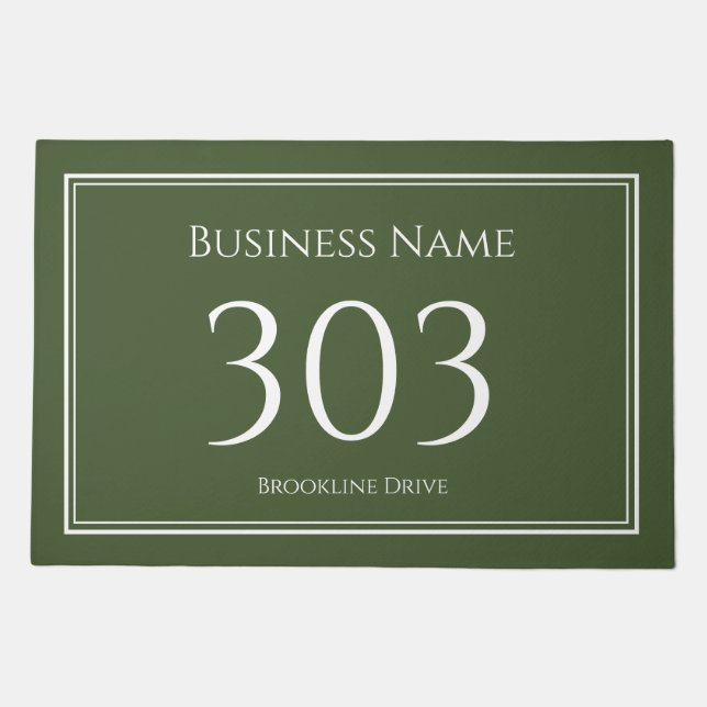 Large Business Doormat with Custom Address (Front)