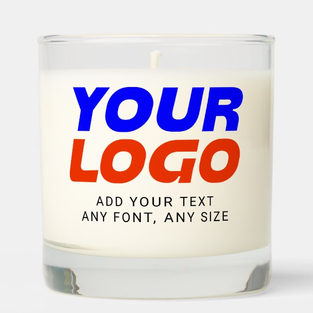Large Business Logo and Text Scented Candle (Front)