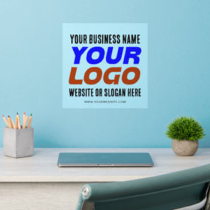 Large Business Logo, Name, Website, Slogan Wall Decal