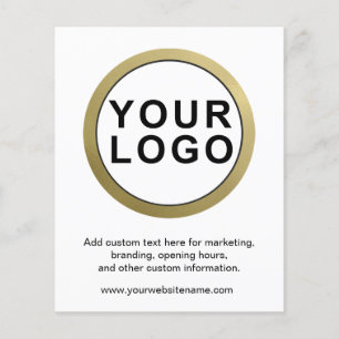Large Business Logo Promotional White Flyer