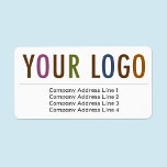 Large Business Return Address Labels Custom Logo<br><div class="desc">Save time by using custom pre-printed business return address labels. Easily customize them with your own company logo and business return address. Including your logo with your return address adds a promotional opportunity to every mail piece you send with the label. These are large return address labels with dimensions 1.25...</div>