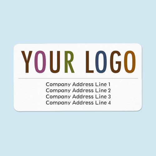 Large Business Return Address Labels Custom Logo