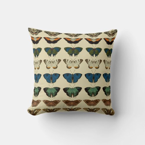 Large Butterfly Collection Throw Pillow