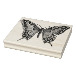 Large Butterfly Rubber Stamp