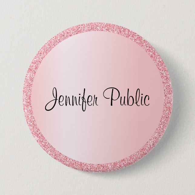 Large Button Personalized Monogram Template Trendy (Front)
