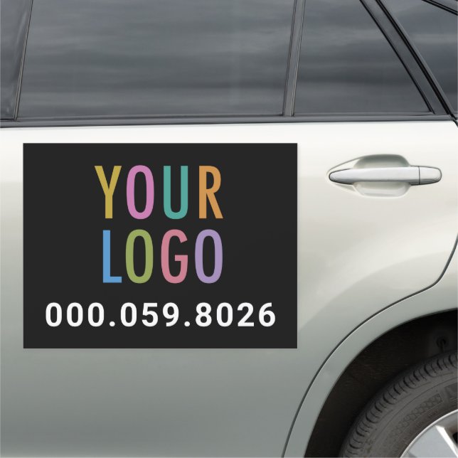 Large Car Magnet Custom Logo Business Advertising (In Situ)