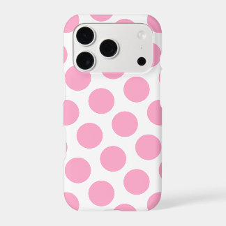 Large Carnation Pink Polka Dot Pattern Iphone 18 Pro Case