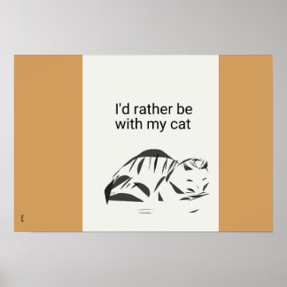 LARGE Cat Love 19" x 13", Cat Poster (Matte)