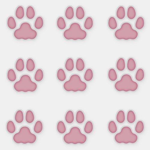 Large Cat Paw Prints Pimk Animal Tracks Decals