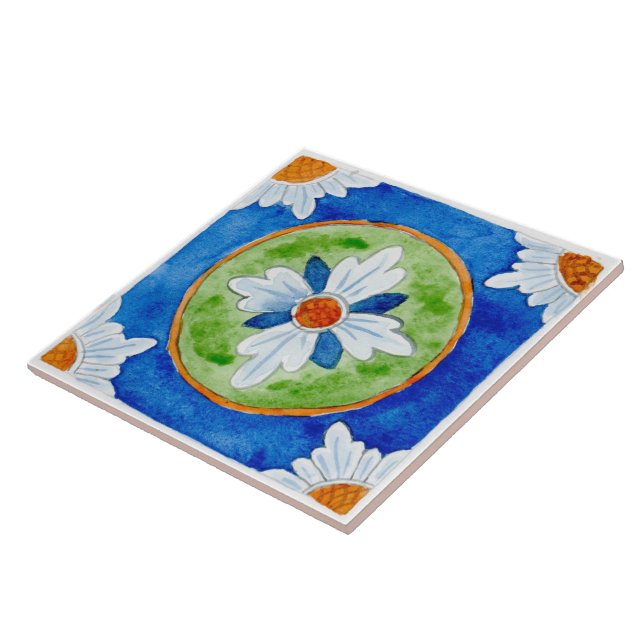 Large ceramic tile Sicilian-style “Castellammare” (Side)