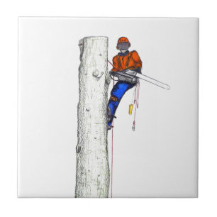 Large chainsaw needed.Arborist Tree surgeon Ceramic Tile