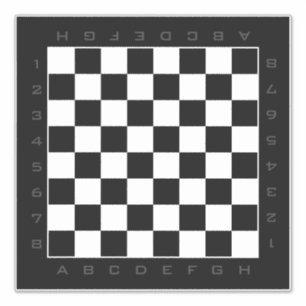 Large chess board vinyl stickers in any color