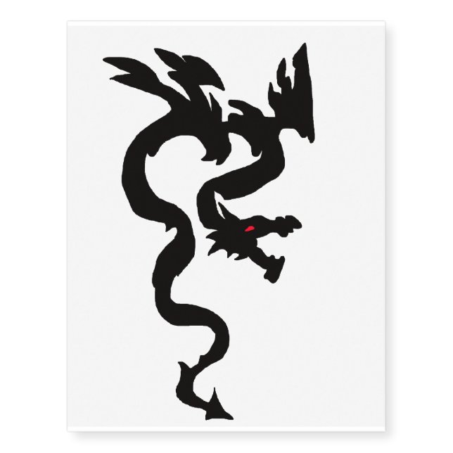 Large Chinese dragon temporary tattoo (Front)