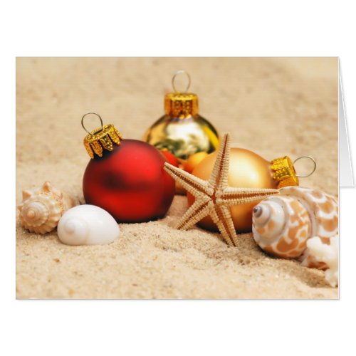 Large Christmas at the Beach Card