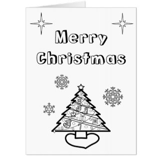 Large Christmas Color Me Card