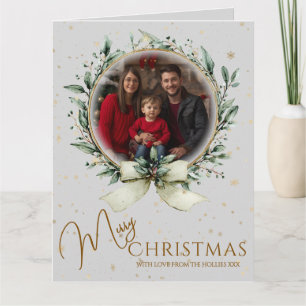 Large Christmas Photo Card Folded Greeting Card
