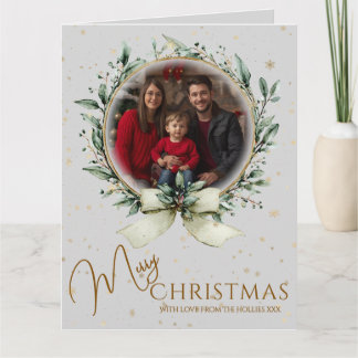 Large Christmas Photo Card Folded Greeting Card