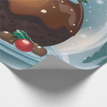 Large Christmas pudding under glass dome