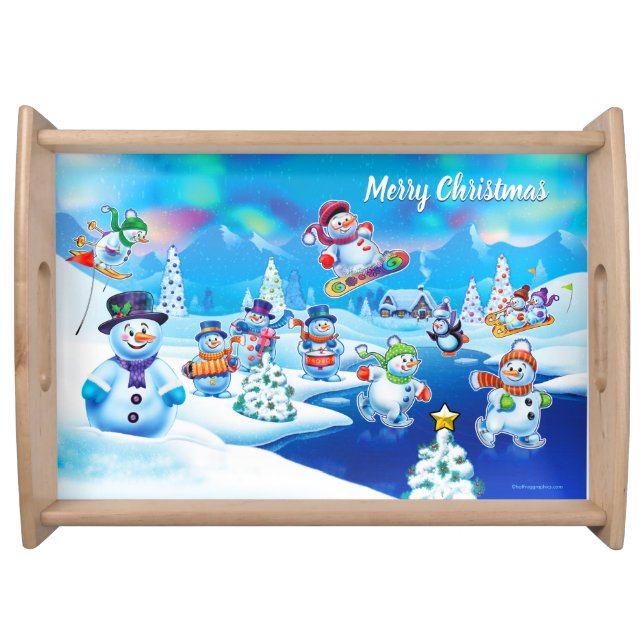 Large Christmas tray winter wonderland (Front)