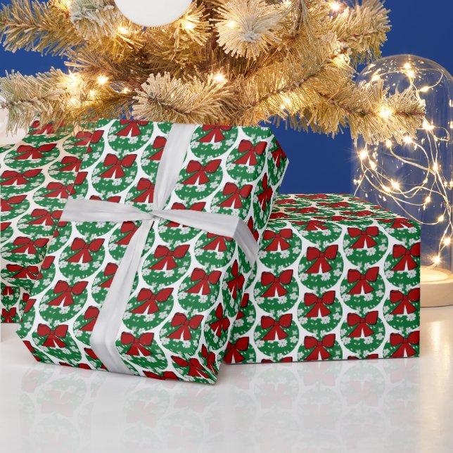 Large Christmas wreath wrapping paper (Holidays)