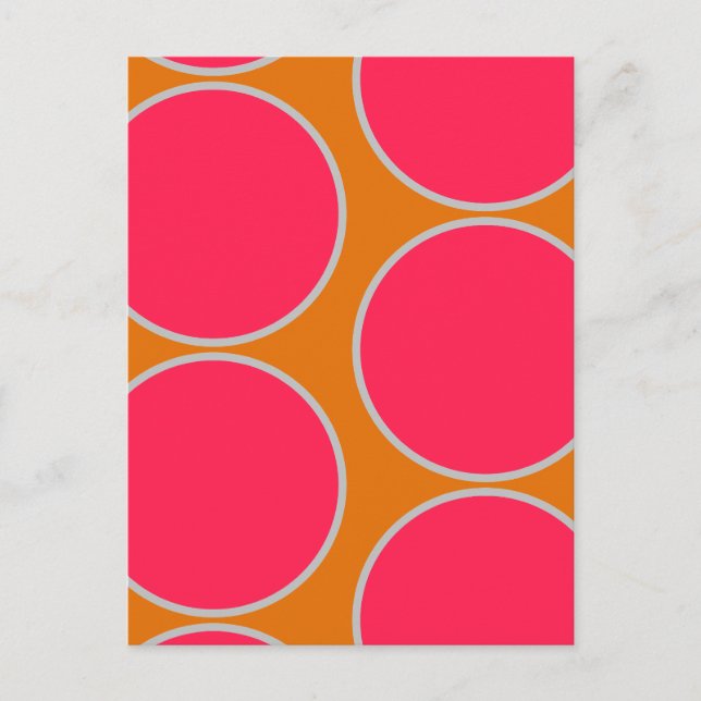 Large Circles Abstract Design Postcard (Front)