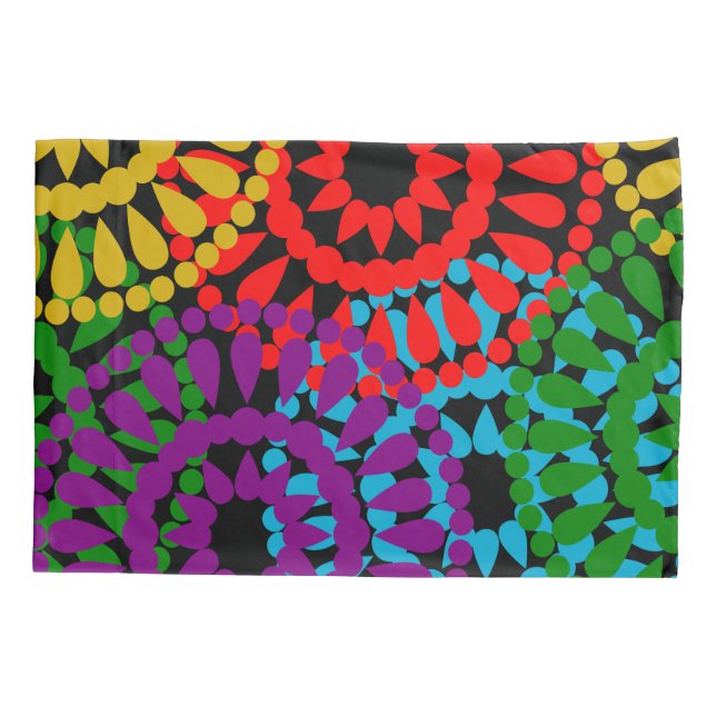 Large Circles  Pillow Case (Back)