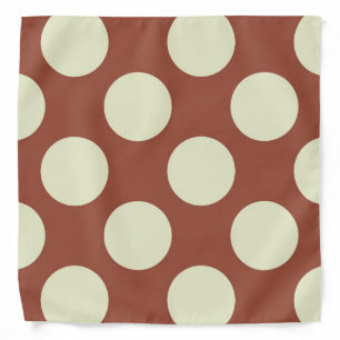 Large circles polka dots burnt orange bandana