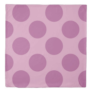 Large circles polka dots pink purple duvet cover