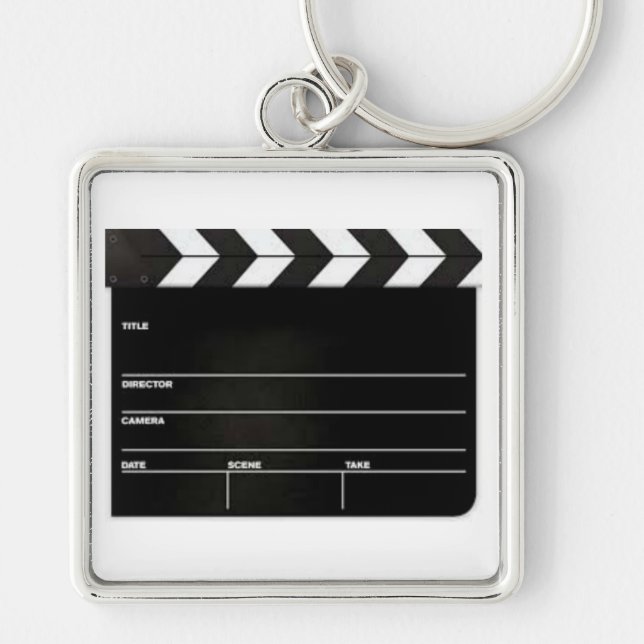 Large ClapBoard Film Slate Keychain (Front)