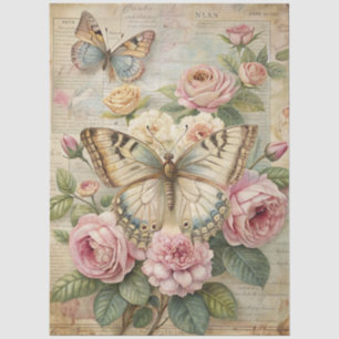 Large Classic Cottagecore Ephemera Decoupage Tissue Paper