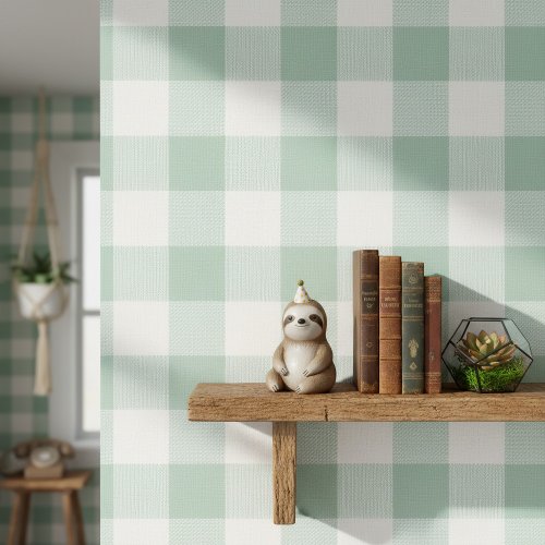 Large Classic Gingham Check Green ID1245 Wallpaper Large Classic Gingham Check Green ID1245 Wallpaper