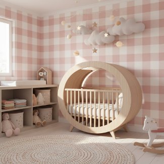 Large Classic Gingham Check Pink ID1245