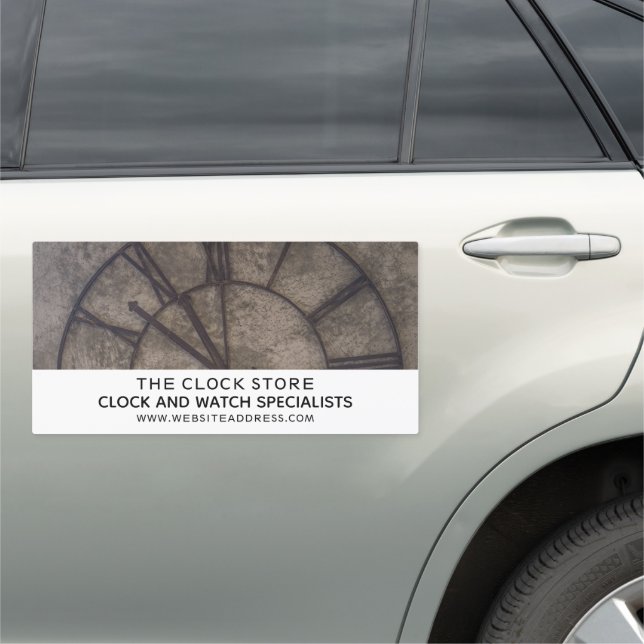 Large Clock Face, Horologist Car Magnet (In Situ)