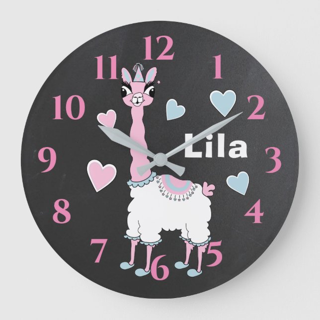 Large Clock "Pajama Llama" (Front)