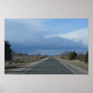 Large Cloud over Roadway Poster