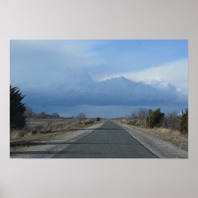 Large Cloud over Roadway Poster (Front)
