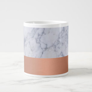 Large Coffee Mug in Marble and Copper