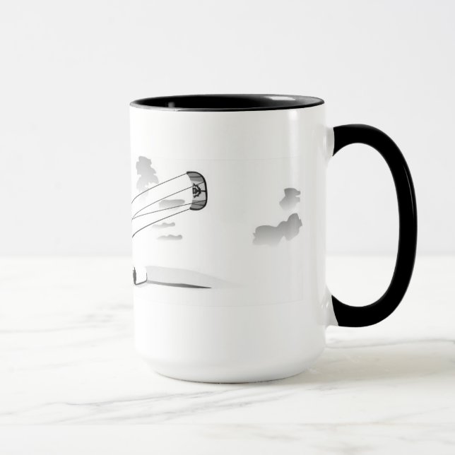 Large Coffee Mug - Kitesurfing (Right)
