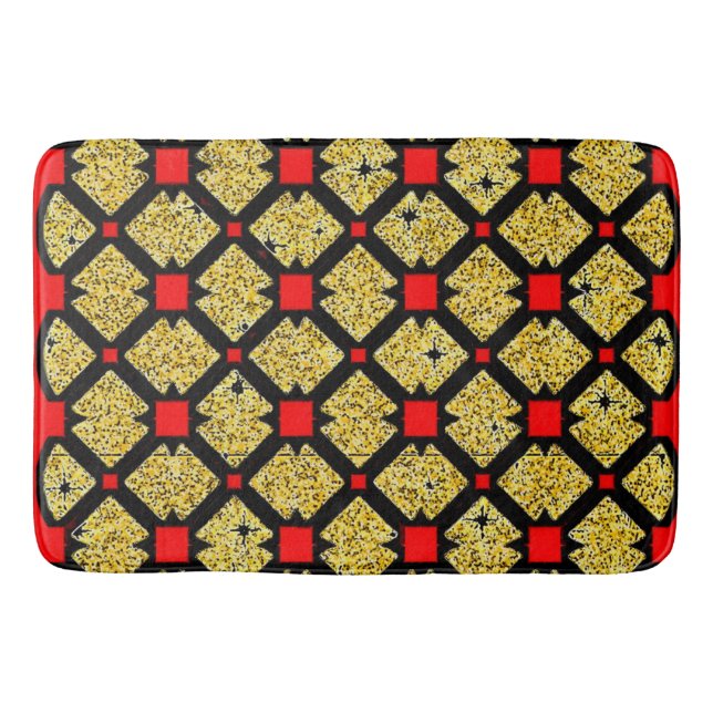 Large Colorful Bath Mat - Modern Design & Non-Slip (Front)