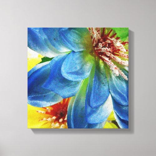 Large Colorful Flowers Canvas Print