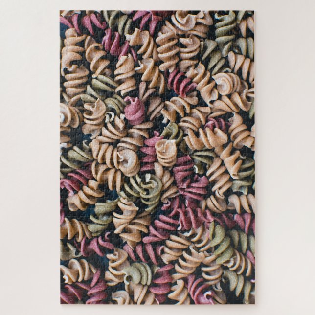 Large Colorful Fusilli Pasta Jigsaw Puzzle (Vertical)