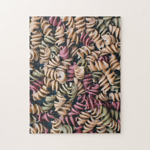 Large Colorful Fusilli Pasta Jigsaw Puzzle