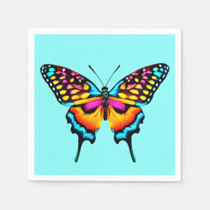 Large Colorful Swallowtail Butterfly Napkins